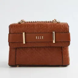 Elle Tan Logo Sling Handbag-picture-33
