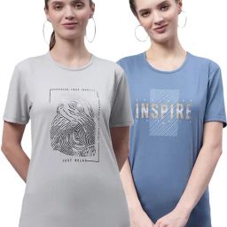 Vimal Jonney Grey & Blue Cotton Printed T-Shirt - Pack Of 2-picture-42