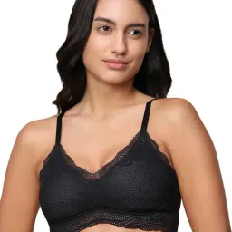 Triumph Black Lace Full Coverage T-Shirt Bra-image-49