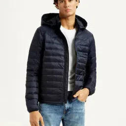 Levi's Navy Slim Fit Quilted Hooded Jacket image 4