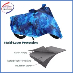 Auto Pearl Polyester Waterproof Two Wheeler Cover for Ducati Scrambler Icon,(Ocean Blue) image 5