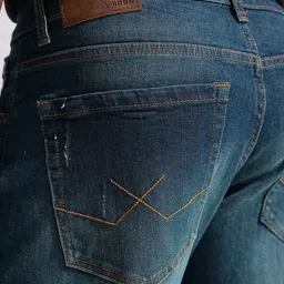 WROGN Men Anti Fit Mildly Distressed Light Fade Printed Jeans image 3