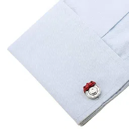 mrcuff Brake Disc & Red Brake Caliper Racing Sports Car Auto Cufflinks in a Presentation Gift Box & Polishing Cloth image 3