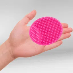 mr lion Baby Bath Brush, Silicone Massage Scrubber for Cradle Cap, Dry Skin, and Eczema | The SkinSoother Essential (Large-Green & Rose Red) image 5