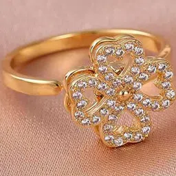 TheVineGirl Gold-Plated Alloy Cubic Zirconia Finger Ring image 4