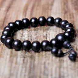 Divine souvenirs Unisex Wooden Crystals Beaded Elasticated Bracelet image 3