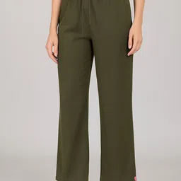 CUPID Women Fern High-Rise Flared Cotton Track Pants image 3