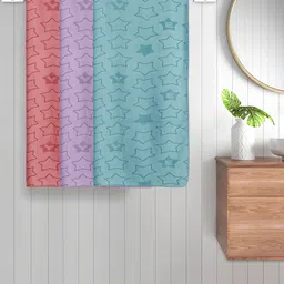 FABINALIV Set of 3 Multicolor Geometric Cotton Kids Bath Towels (110X60 cm)-picture-18