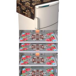 Dakshya Industries Fridge Top Cover and Fridge Mat Combo Set of 5-picture-37