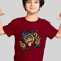 Kiddy Viddy Boys Graphic Printed Round Neck T-shirt image 2