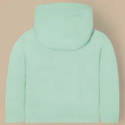 Cherry Crumble By Nitt Hyman Knit Full Sleeves Textured Typography Embroidered Light Winter Hooded Sweatshirt - Mint image 3