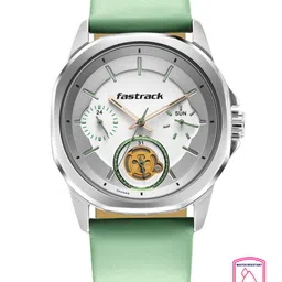 Fastrack Men Brass Dial & Leather Straps Analogue Watch 3283SL02-picture-38