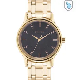 Sonata Men Black Bracelet Style Straps Analogue Watch 7134YM02-image-97