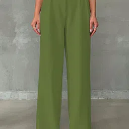 BAESD Women Relaxed Straight Leg High-Rise Trousers-picture-36