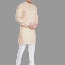 DIVISIVE Men Striped Regular Kurta with Pyjamas image 3