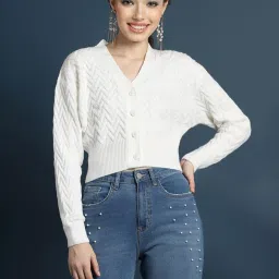 Forever 21 White Regular Fit Sweater image 2