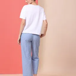 Chemistry Blue Cotton Print Night Suit image 2