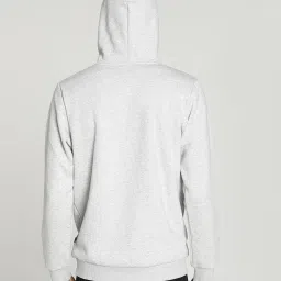 Puma Light Grey Regular Fit Printed Hooded Sweatshirt image 2