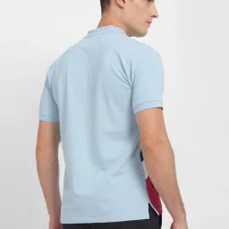 Allen Solly Blue Cotton Regular Fit Printed Polo T-Shirt image 2