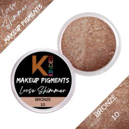 KINDED Loose Shimmer Makeup Pigments Powder Eyeshadow Highlighter 10 Bronze - 3 gm-picture-17