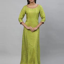 Aurelia Green Printed Flared Kurta-picture-26