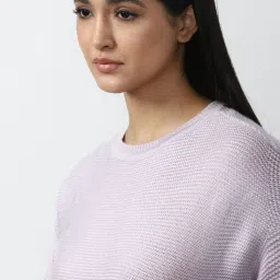 Van Heusen Purple Regular Fit Sweater image 5