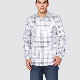 Wrangler Beige Cotton Regular Fit Checks Shirt image 4