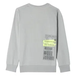 Monte Carlo Kids Grey Printed Full Sleeves Sweatshirt image 2
