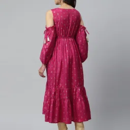 Aurelia Pink Floral Print A Line Kurta image 2