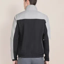 U.S. Polo Assn. Black Regular Fit Colour Block Wind Cheater image 2