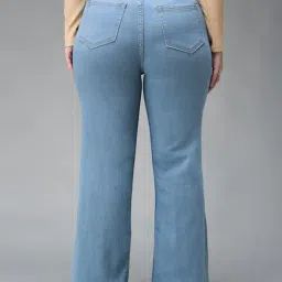 Miss Chase A+ Blue Denim Solid High Rise Jeans image 2