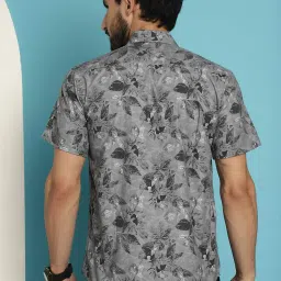 Indian Needle Charcoal Regular Fit Printed Shirt image 2