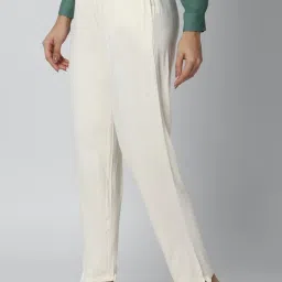 Van Heusen White Tapered Fit Trousers image 3