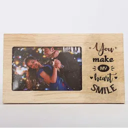 FNP Make My Heart Smile Engraved Wooden Frame image 2