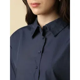 Allen Solly Navy Regular Fit Shirt image 5