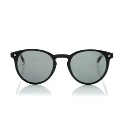 Shisen Fox Grey UV Protection Round Unisex Sunglasses image 2