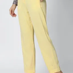 Van Heusen Yellow Tapered Fit Trousers image 3