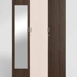 Godrej Interio Casablance V2 Dark Walnut Engineered Wood 3 Door Wardrobe with Mirror-picture-21