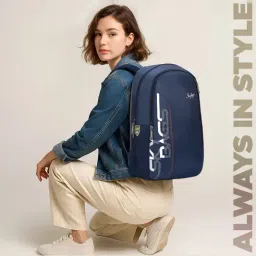 Skybags Dank Navy Blue Printed Backpack image 2