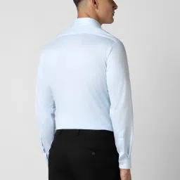 Van Heusen Blue Slim Fit Texture Shirt image 2