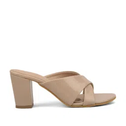 Pelle Albero Women's Beige Cross Strap Sandals image 2