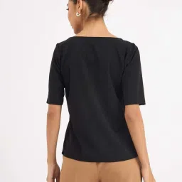 SALT Attire Black Plain Top image 2