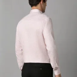 Louis Philippe Pink Cotton Regular Fit Printed Shirt image 2