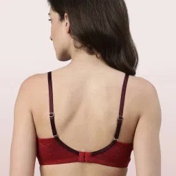 Enamor Red Under-Wired Padded Everyday Bra image 2