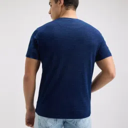 Pepe Jeans Indigo Blue Cotton Slim Fit Printed T-Shirt image 2