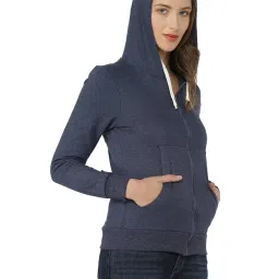 Campus Sutra Navy Relaxed Fit Hoodie image 3
