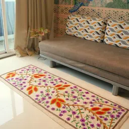 Swadeh Multicolor Wool Woven Sunlit Petals Living Room Rug-image-35