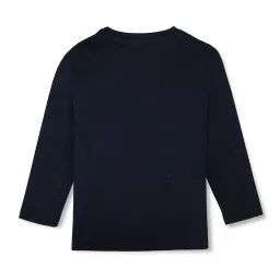 Gini & Jony Kids Navy Embellished Full Sleeves Top image 2