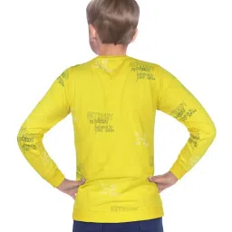 Allen Solly Junior Yellow Printed Full Sleeves Sweatshirt image 2