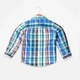 Allen Solly Junior Multicolor Chequered Full Sleeves Shirt image 2
